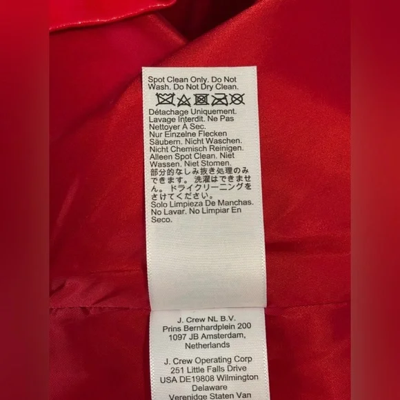 J.CREW Collection Red Laminated Linen Wrap Midi Skirt Size 16 Glossy High Rise - Picture 13 of 15